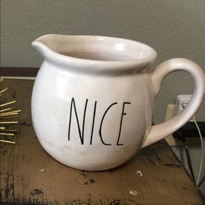 Vintage Rae Dunn-Magenta “NICE” creamer decanter